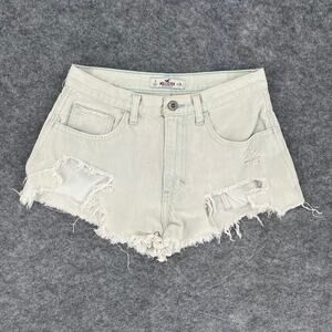Hollister Short Shorts Jean Ripped 26